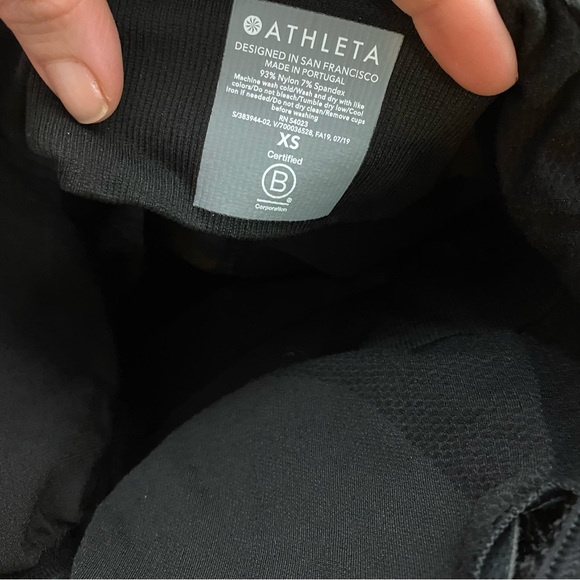 Athleta black racerback t back shelf bra tank top womens size extra small - Picture 9 of 10